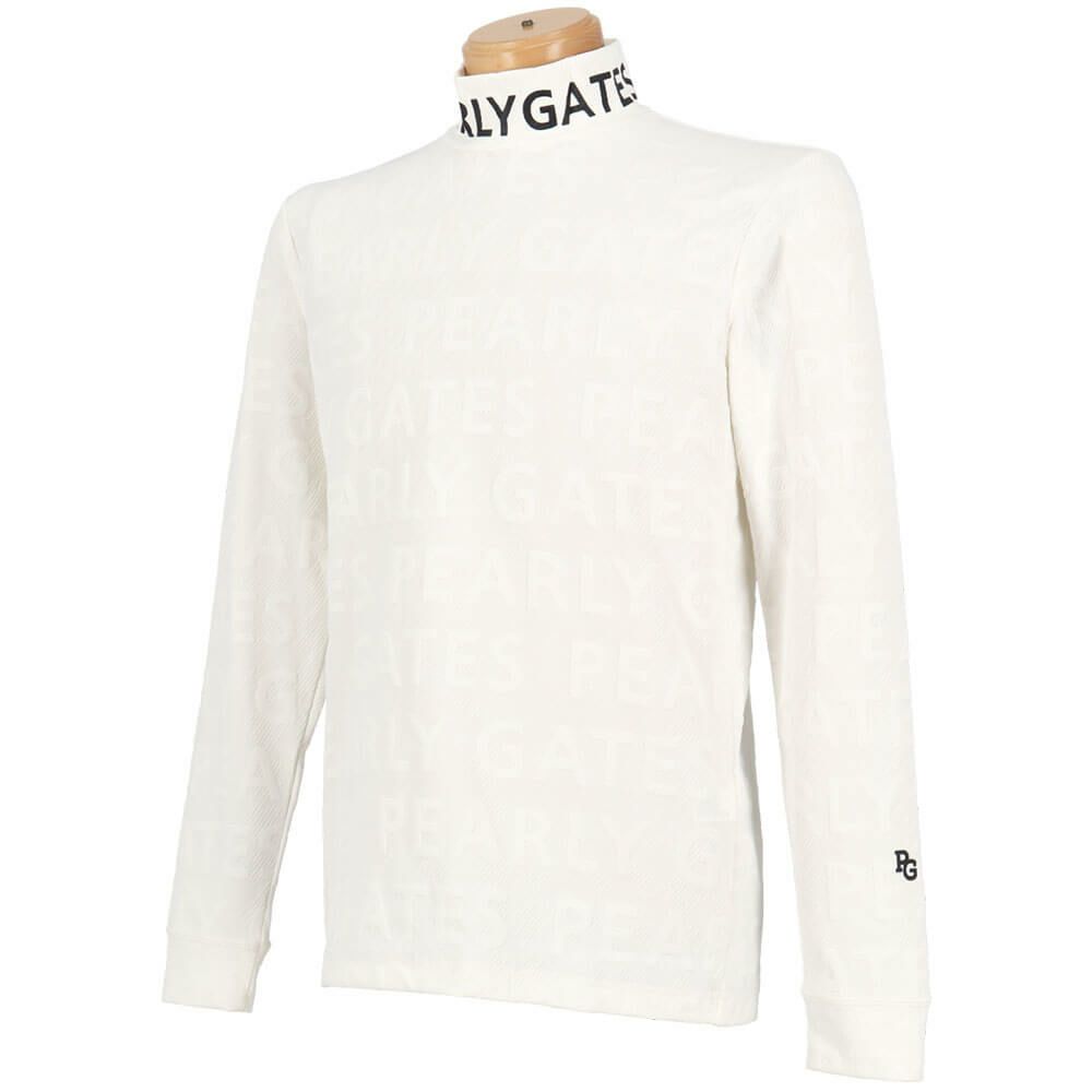 パーリーゲイツ PEARLY GATES　メンズ 3Dベアジャガード 長袖 ハイネック カットソー 053-5266005　2025年モデル 詳細1 詳細4