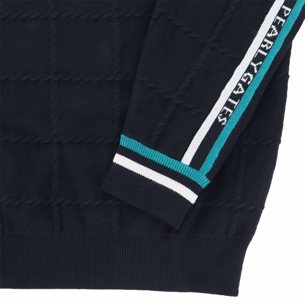 パーリーゲイツ PEARLY GATES　メンズ 12G 地柄 長袖 クルーネック ニット プルオーバー 053-5270015　2025年モデル 詳細1 詳細10