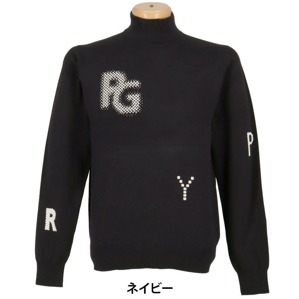 パーリーゲイツ PEARLY GATES メンズ 12G 部分ジャガードカシミヤ