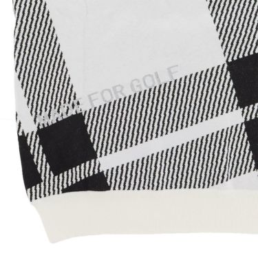 パーリーゲイツ PEARLY GATES　レディース 14G ジャガードチェック柄 長袖 クルーネック ニット プルオーバー 055-5270014　2025年モデル ホワイトベース 詳細6