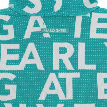 パーリーゲイツ PEARLY GATES　レディース 12G ダブルジャガード ロゴ総柄 長袖 フルジップ ニット フーディ 055-5272020　2025年モデル 詳細1 詳細6