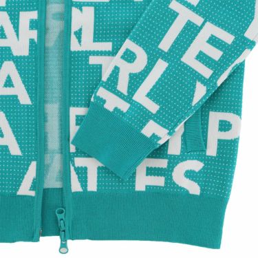 パーリーゲイツ PEARLY GATES　レディース 12G ダブルジャガード ロゴ総柄 長袖 フルジップ ニット フーディ 055-5272020　2025年モデル 詳細1 詳細7