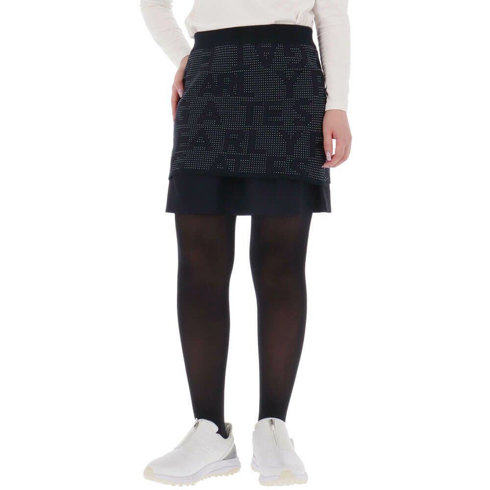パーリーゲイツ PEARLY GATES　レディース 12G ダブルジャガードロゴ総柄 ニット スカート 055-5234020　2025年モデル 詳細3