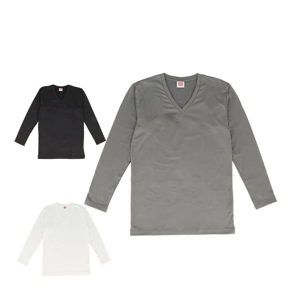B.V.D. メンズ 瞬暖 Vネック 長袖 Tシャツ GR078BPS