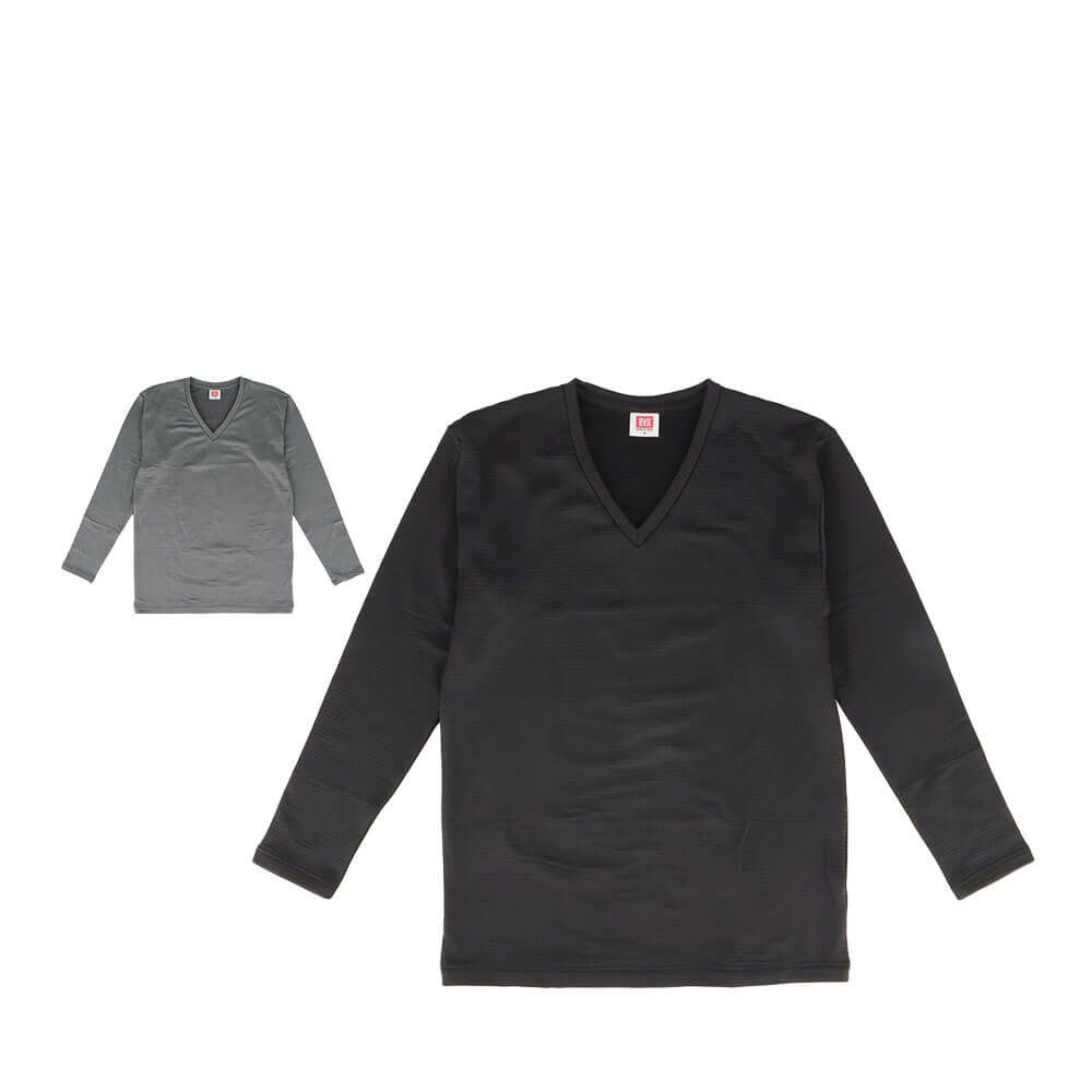 B.V.D. メンズ 瞬暖 Vネック 長袖 Tシャツ GR098BPS