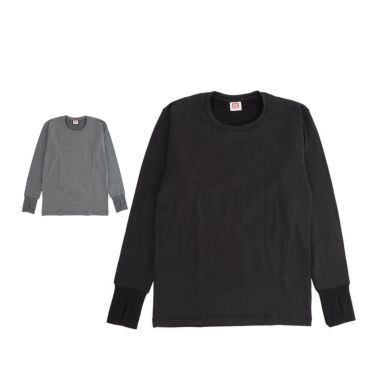 B.V.D. メンズ 瞬暖 GRID-TEC+ グリッドテックプラス サムホール クルーネック 長袖 Tシャツ GR092CPS 詳細1