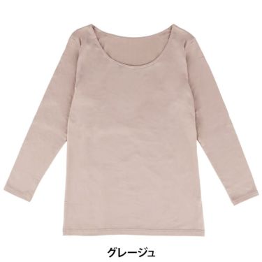 B.V.D. レディース 瞬暖 あったかインナー 裏起毛 8分袖シャツ BAKH38B　詳細2
