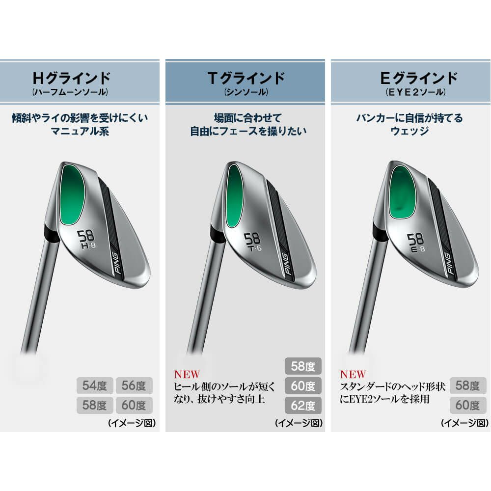 ピン PING　s259 ハイドロパールクローム仕上げ ウェッジ 58～62°　N.S.PRO MODUS3 TOUR 115 スチールシャフト　2026年モデル 詳細18