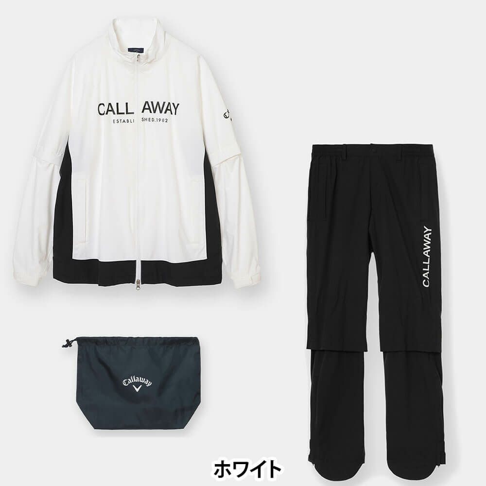 キャロウェイ Callaway　メンズ セットアップ 2WAY ベンチレーション レインウェア C26989100　2026年モデル 詳細2