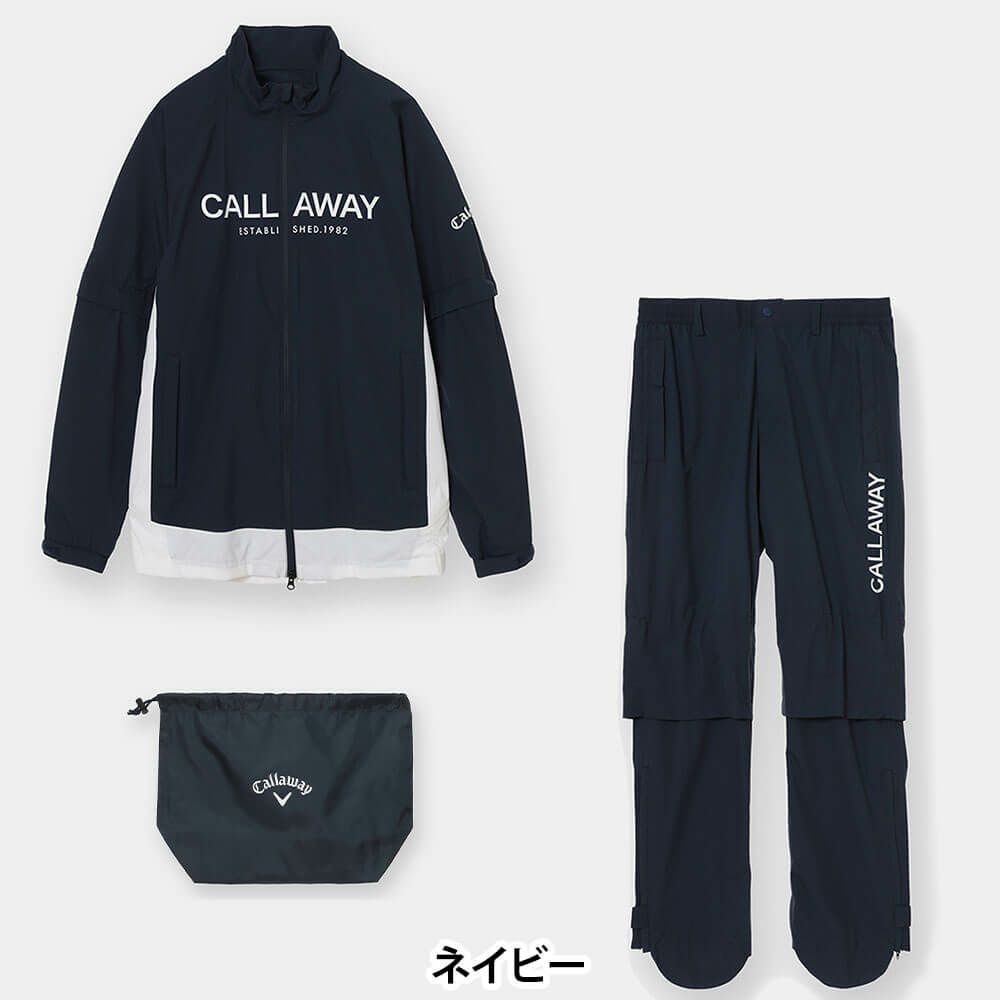 キャロウェイ Callaway　メンズ セットアップ 2WAY ベンチレーション レインウェア C26989100　2026年モデル 詳細16