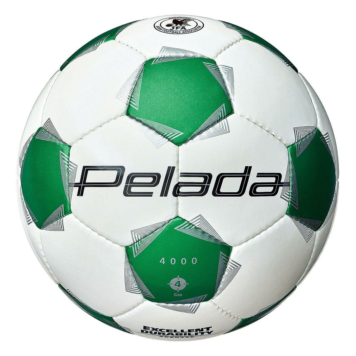 モルテン molten　 ペレーダ 4000 （4号球） ホワイト×メタリックグリーン　サッカーボール 2025 春夏 ホワイト×メタリックグリーン