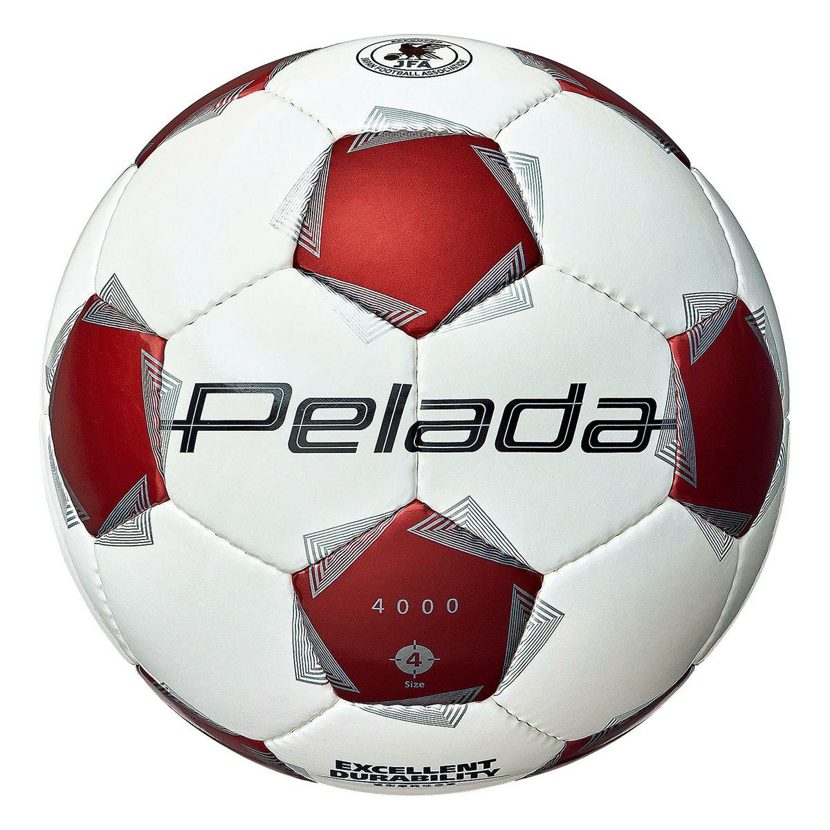 モルテン molten　 ペレーダ 4000 （4号球） ホワイト×メタリックレッド　サッカーボール 2025 春夏 ホワイト×メタリックレッド