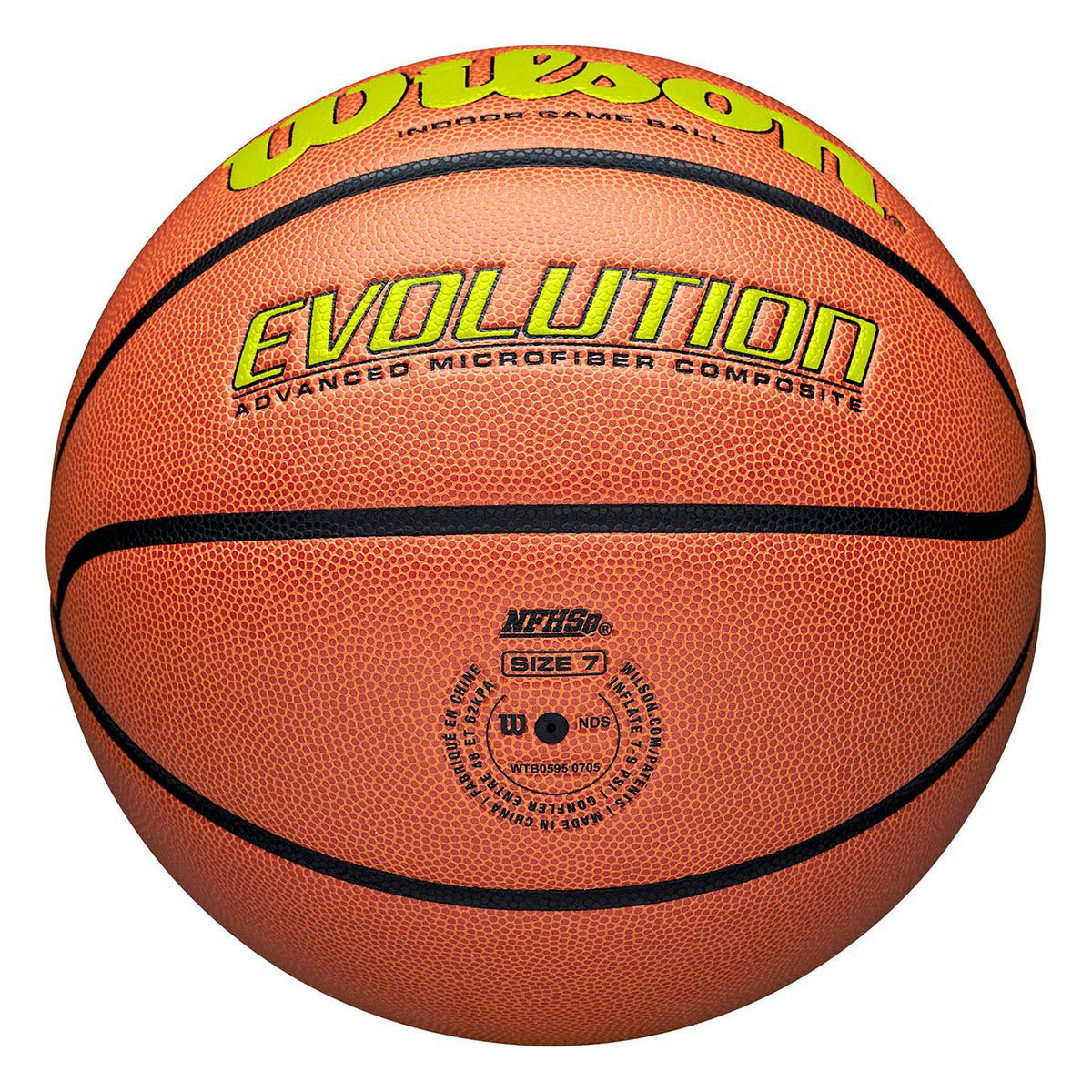 ウイルソン Wilson　 EVOLUTION ゲームボール （7号球） オレンジ/オプティカルイエロー　バスケットボール 2024 オレンジ/オプティカルイエロー 詳細4