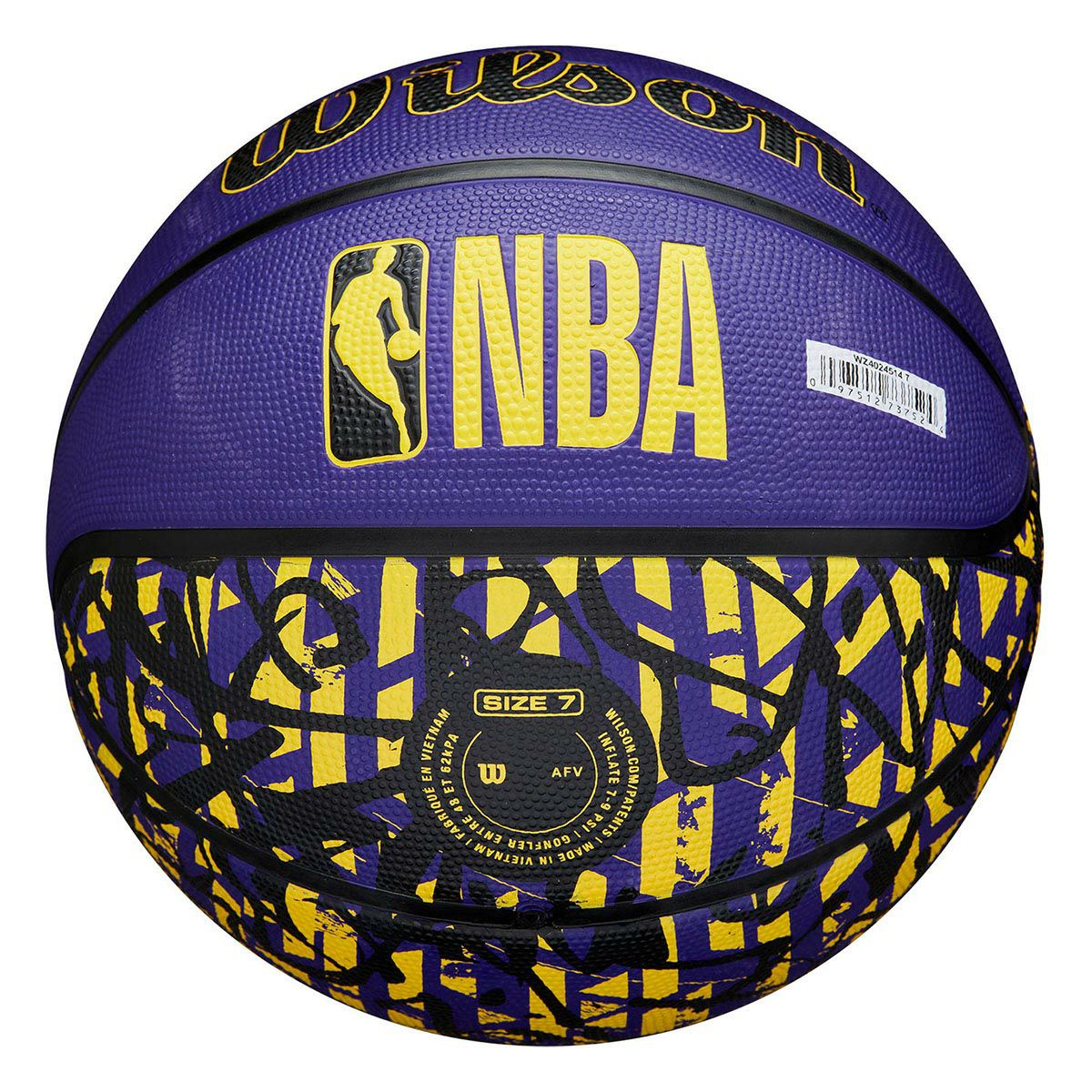 ウイルソン Wilson　 NBA TEAM GRAFFITI LA LAKERS （7号球） パープル　バスケットボール 2025 春夏 パープル 詳細6