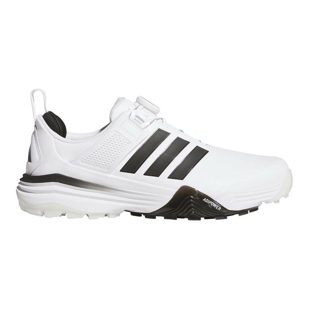 アディダス adidas　アディパワー 26 ボア　メンズ スパイクレス ゴルフシューズ OOM30 JS4138　2026年モデル ホワイト/ブラック/シルバー