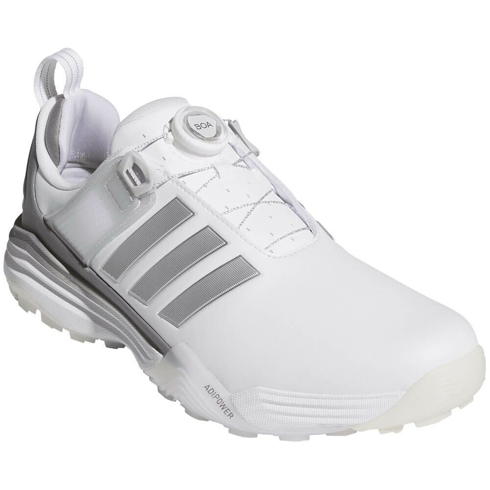 アディダス adidas　アディパワー 26 ボア　メンズ スパイクレス ゴルフシューズ OOM30 JS4140　2026年モデル ホワイト/シルバー/グレー 詳細5