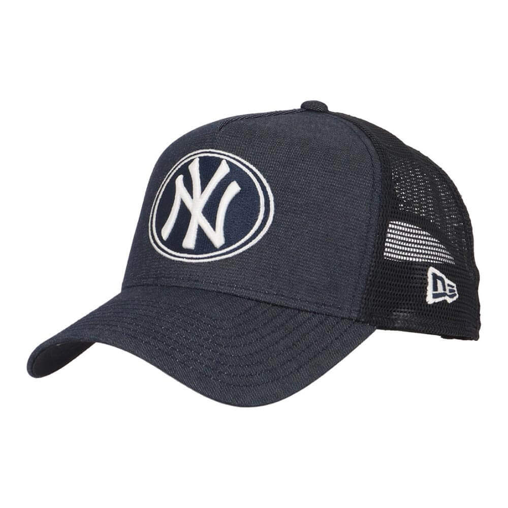 ニューエラ NEW ERA 9FORTY A-Frame トラッカー Denim ニューヨーク・ヤンキース キャップ 14747265 ネイビー 2026年モデル