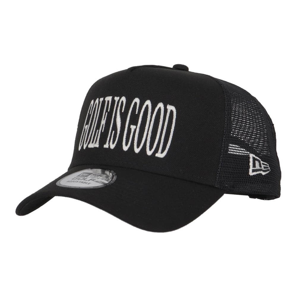 ニューエラ NEW ERA 9FORTY A-Frame トラッカー Golf is good キャップ 14747281 ブラック 2026年モデル